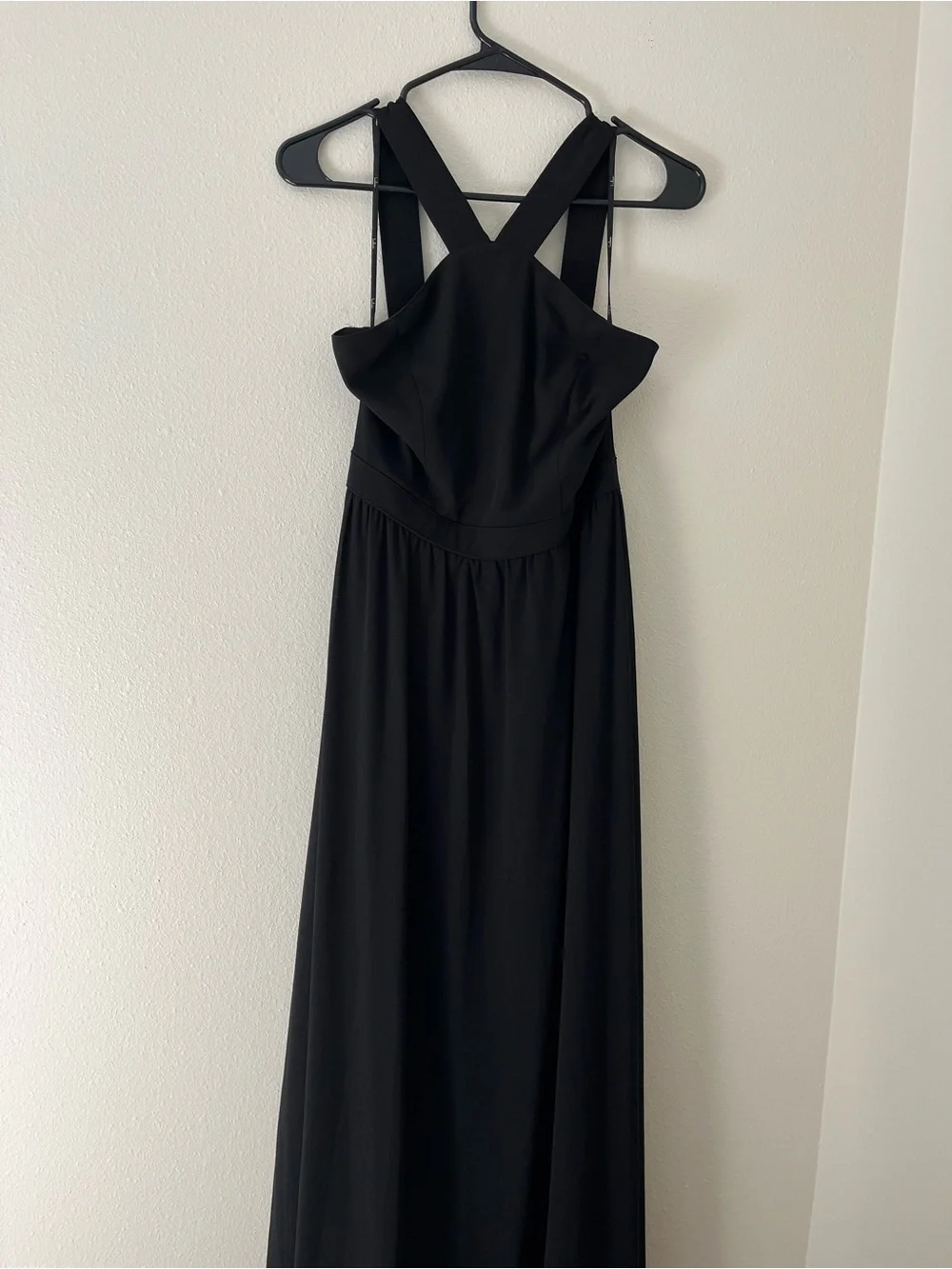 Lulu's Black Cross-Back Maxi Dress